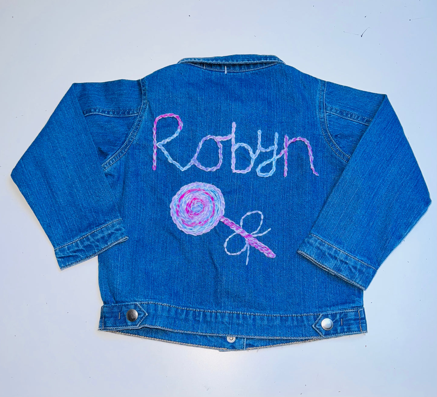 lollipop Embroidered Denim Jacket
