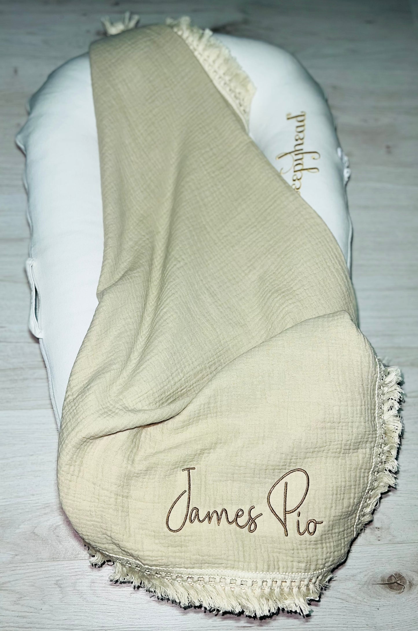 Personalised frill swaddle Blanket