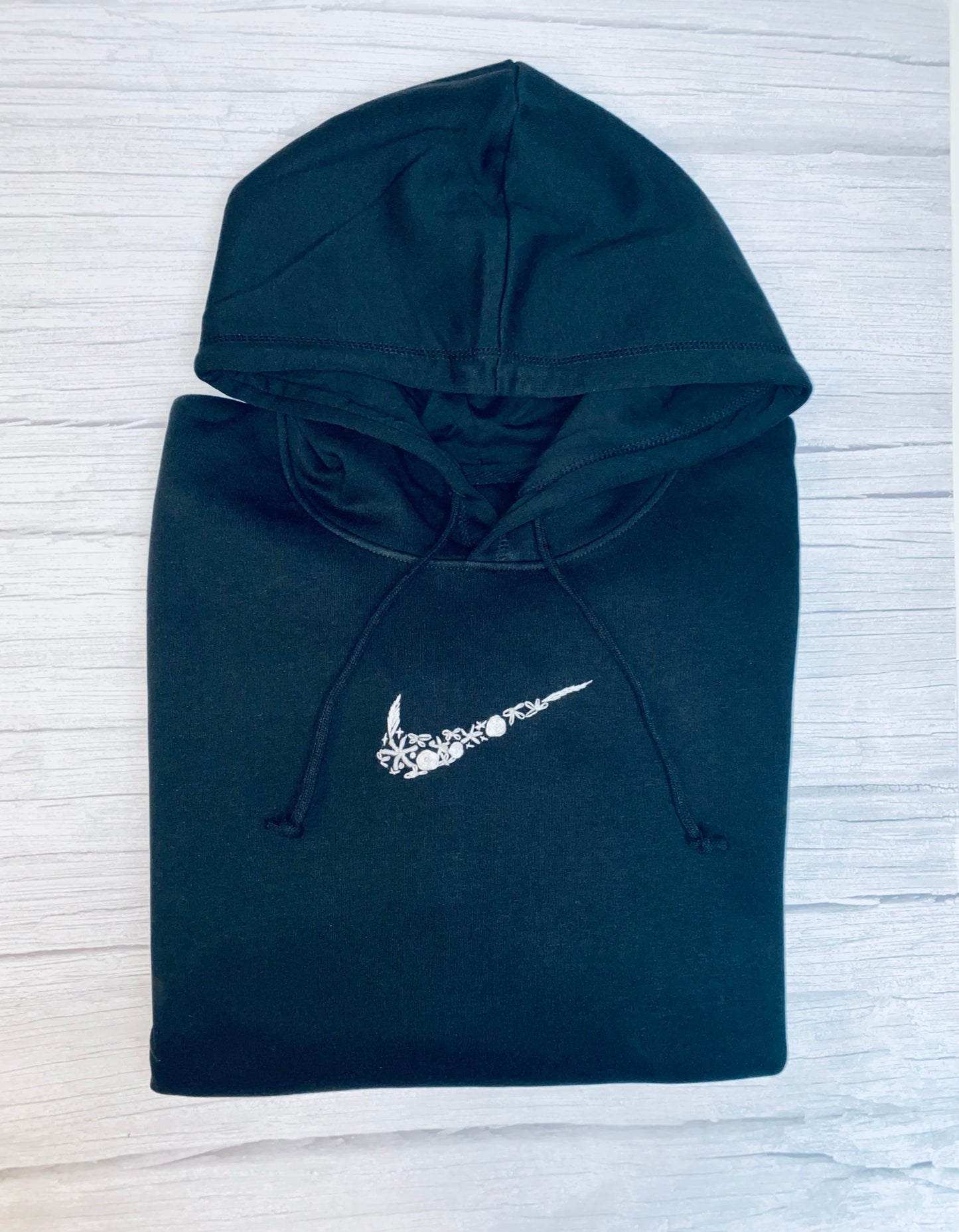 Beautiful Adults hand embroidered floral hoodie.