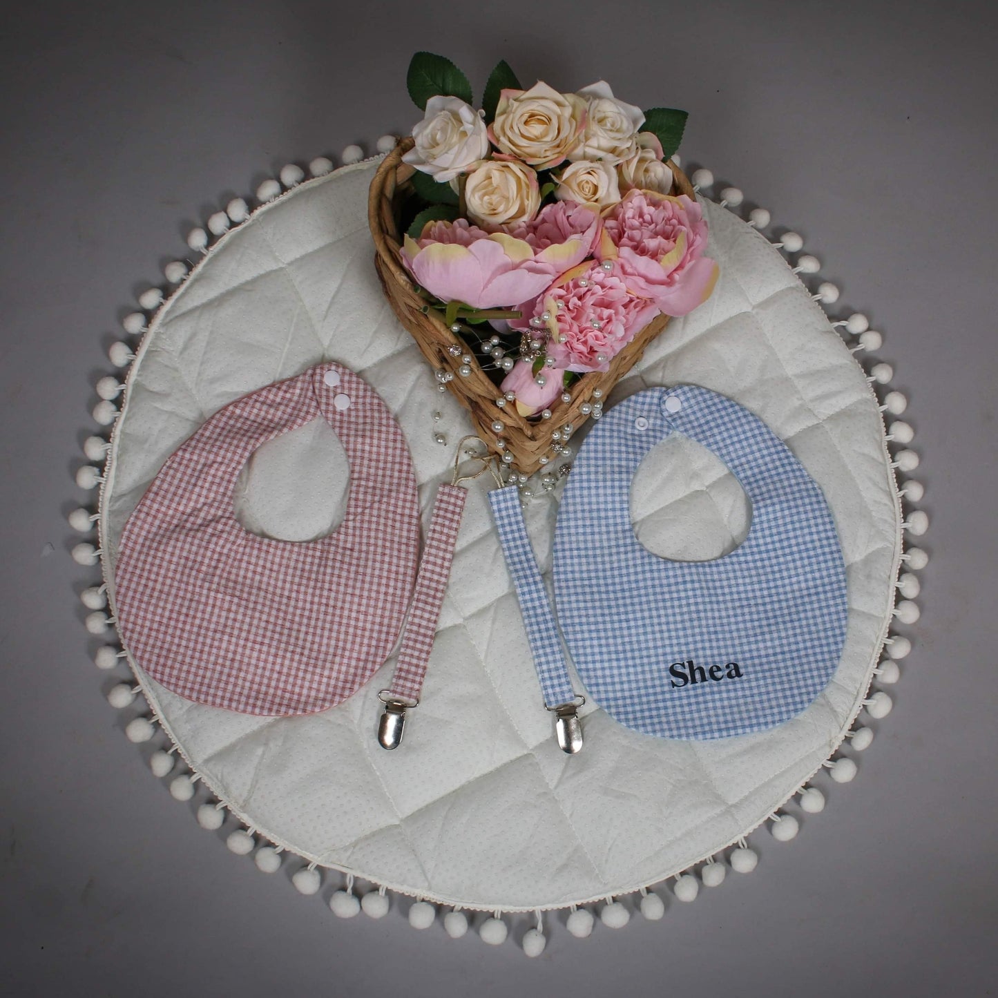 Baby Bib and Dummy Clip Set