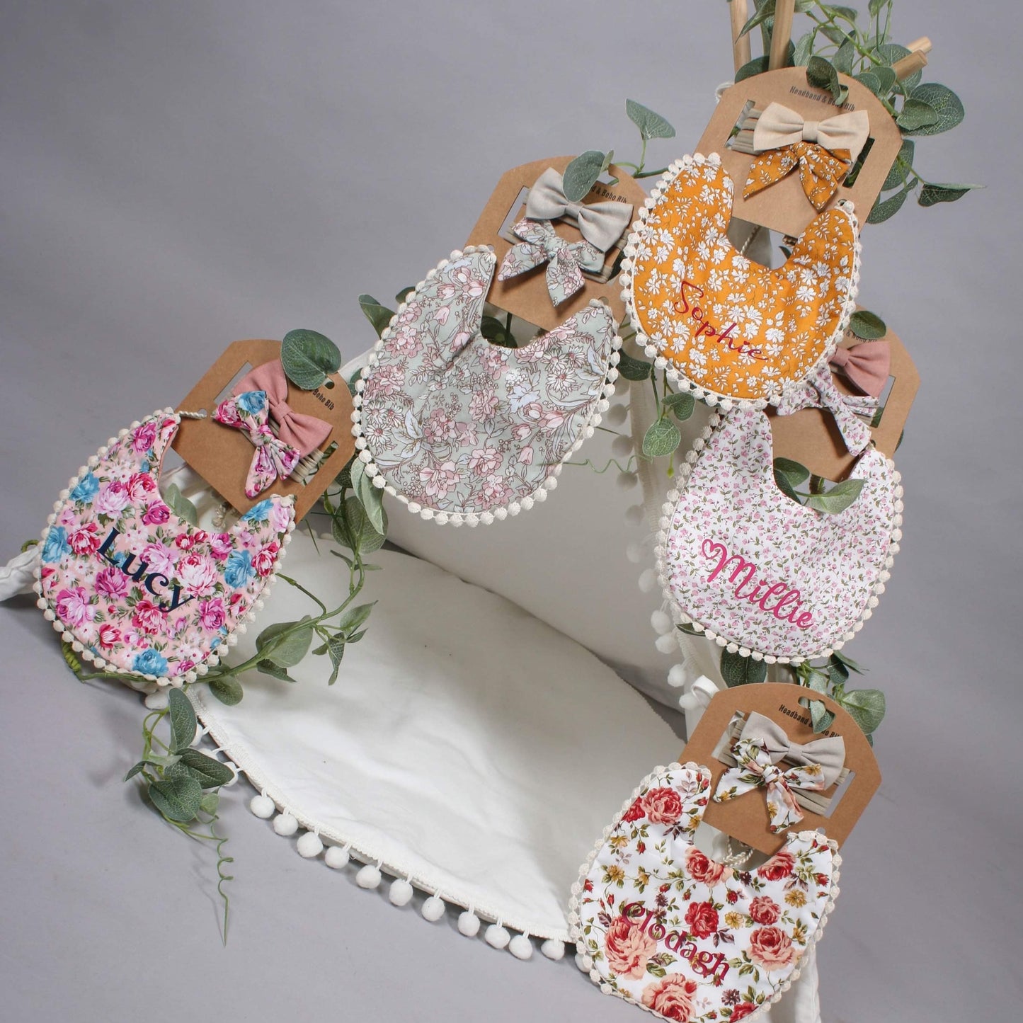 Baby Bib and Hairband Set