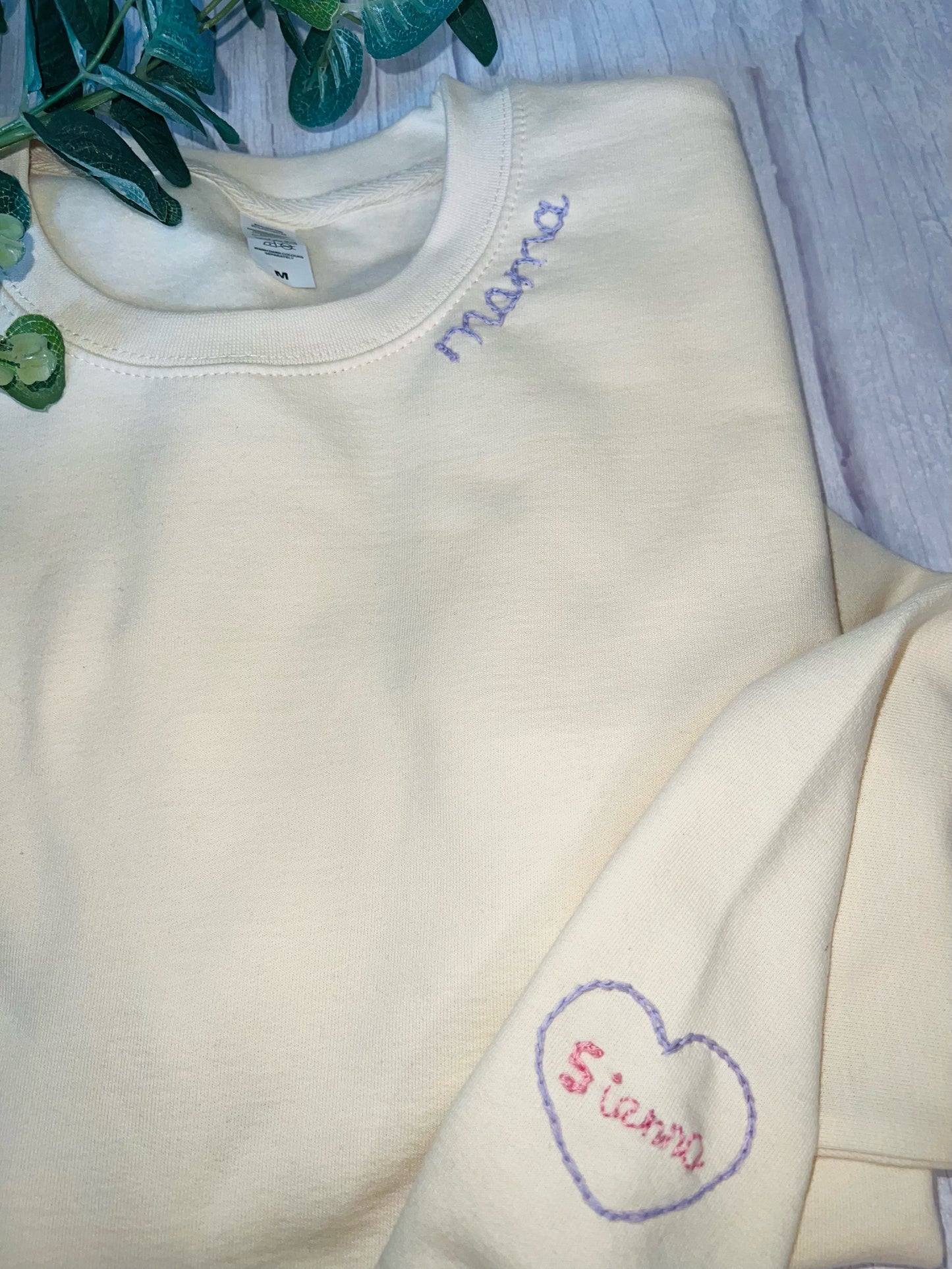 Hand Embroidered Mama Sweatshirt