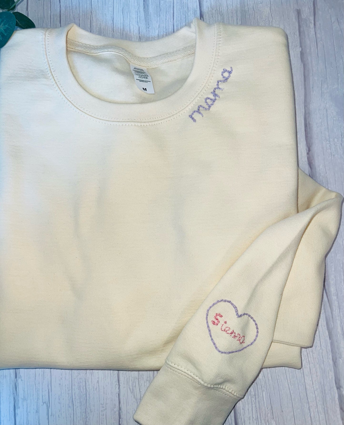 Hand Embroidered Mama Sweatshirt