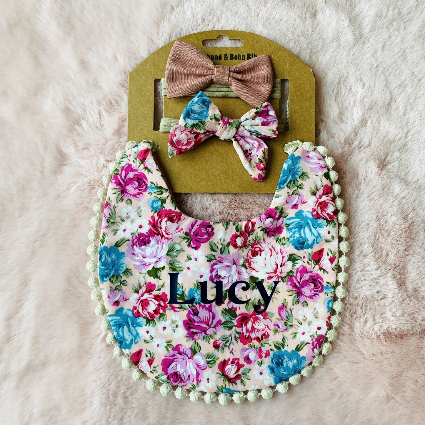 Baby Bib and Hairband Set