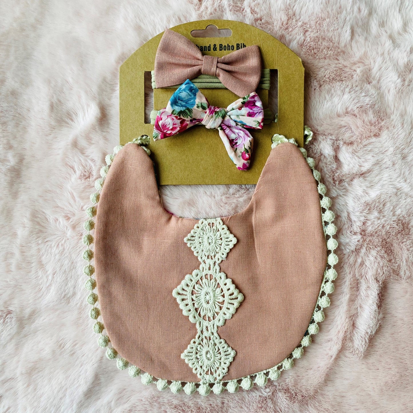 Baby Bib and Hairband Set