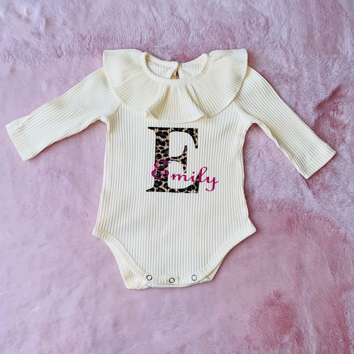 Long Sleeve Ruffle Collar Bodysuit