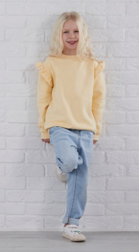 Kids Personalised reindeer frill Sweatshirt