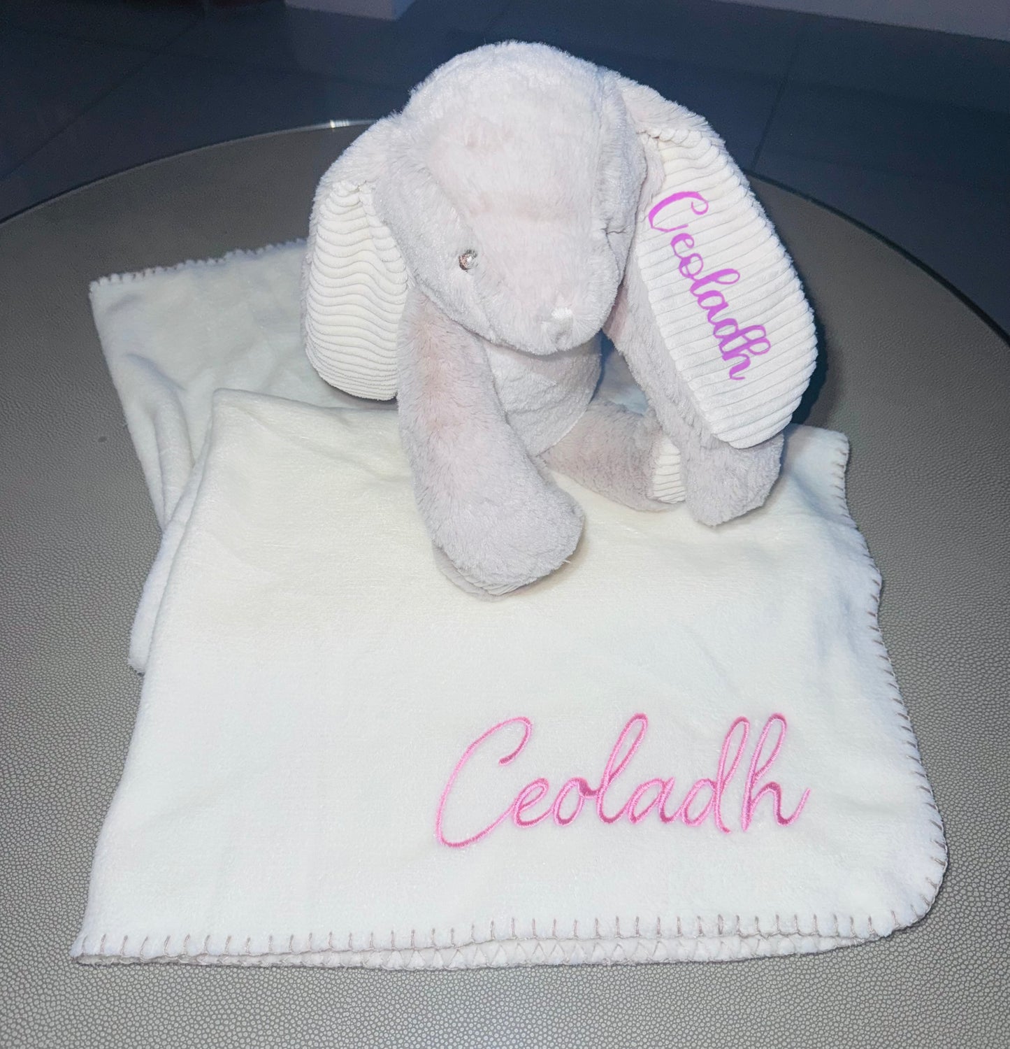 Personalised Rabbit blanket
