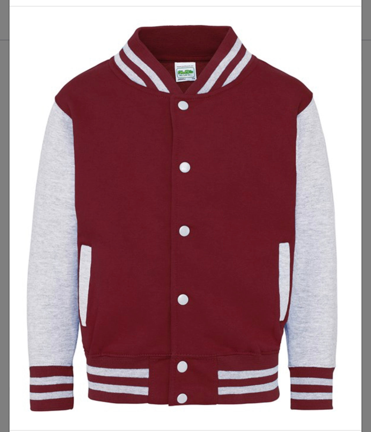 Kids Personalised Baseball Jacket