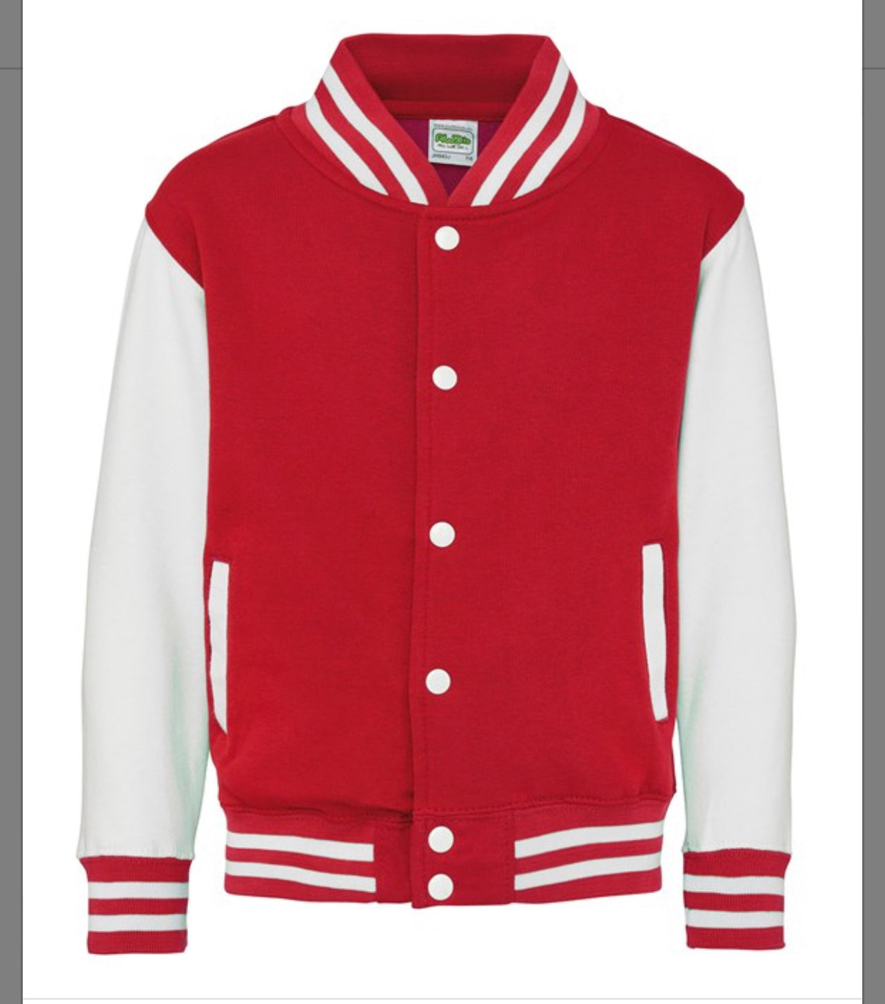 Kids Personalised Baseball Jacket