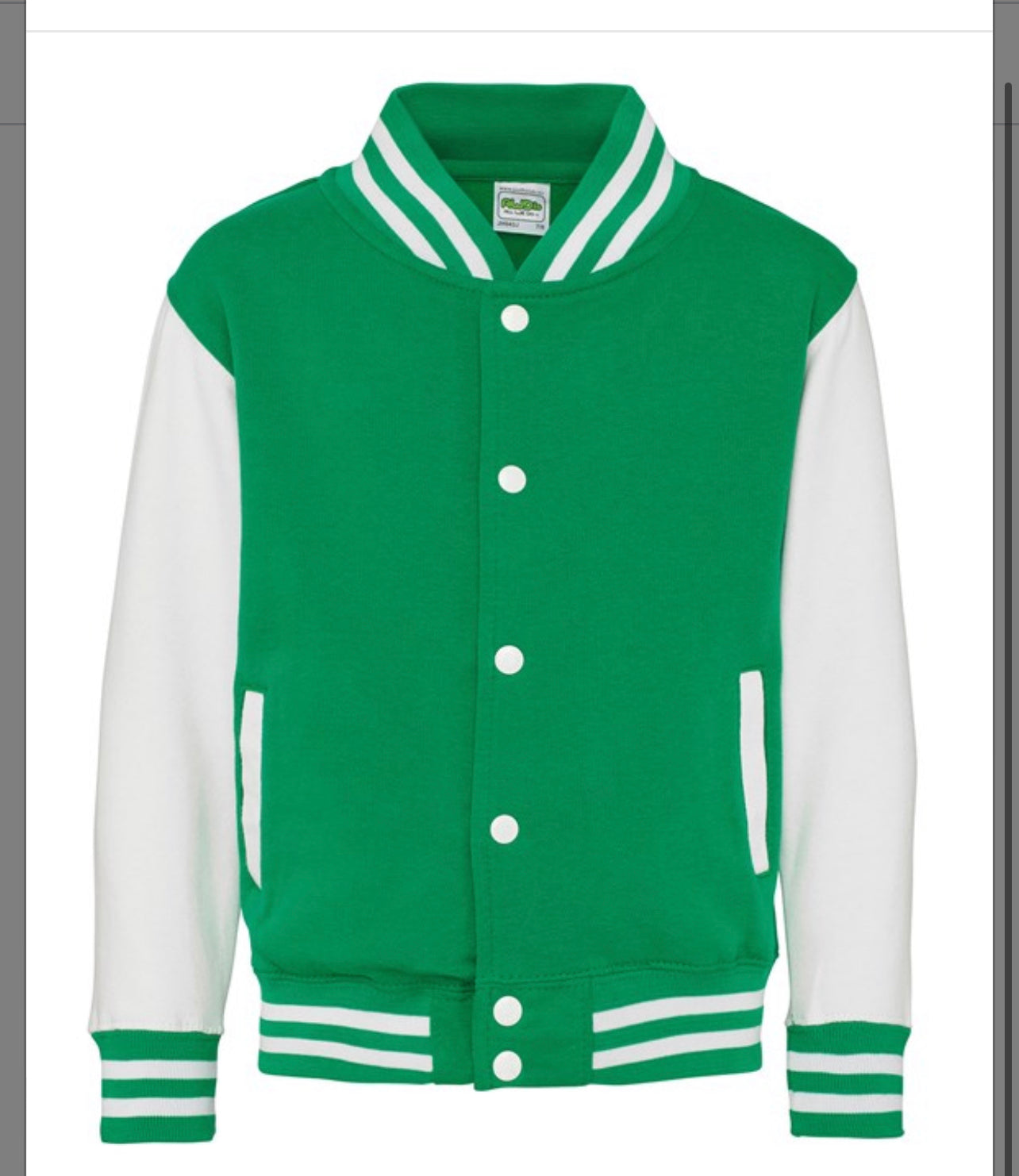 Kids Personalised Baseball Jacket