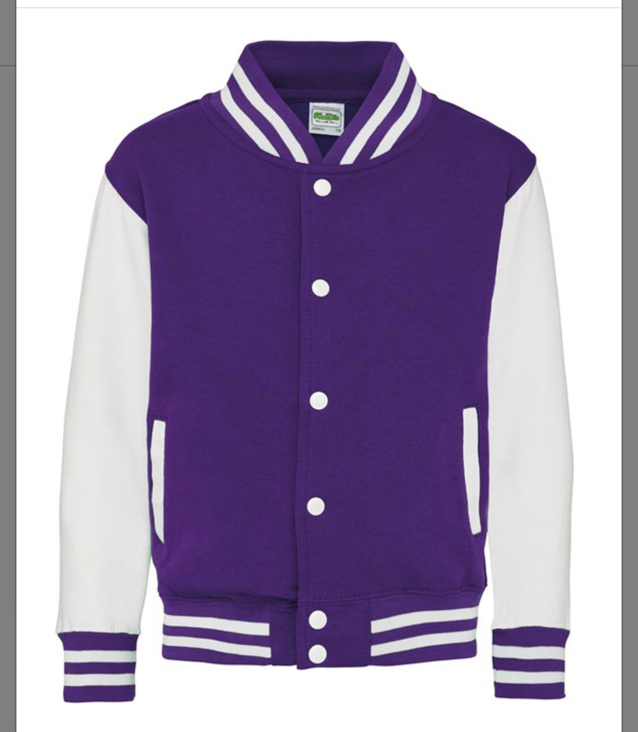 Kids Personalised Baseball Jacket