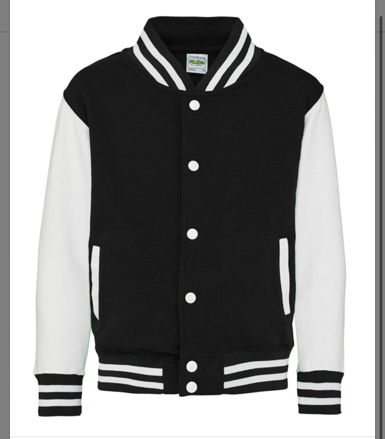 Kids Personalised Baseball Jacket